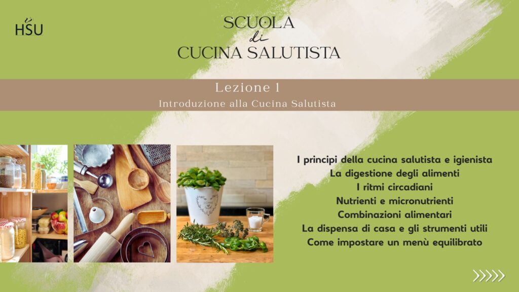 Lezione 1 Scuola Cucina